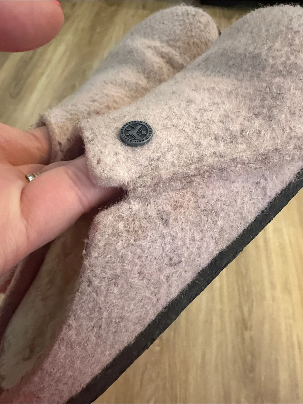 Birkenstock Blush pink Wool Slip-On slipper clog